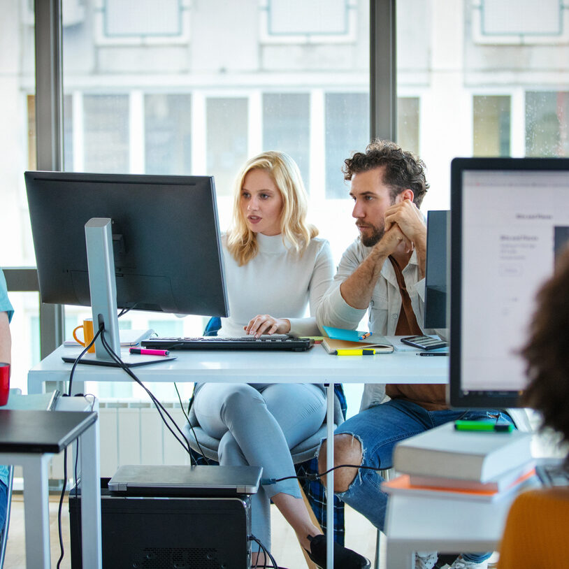 application developers working as a team.